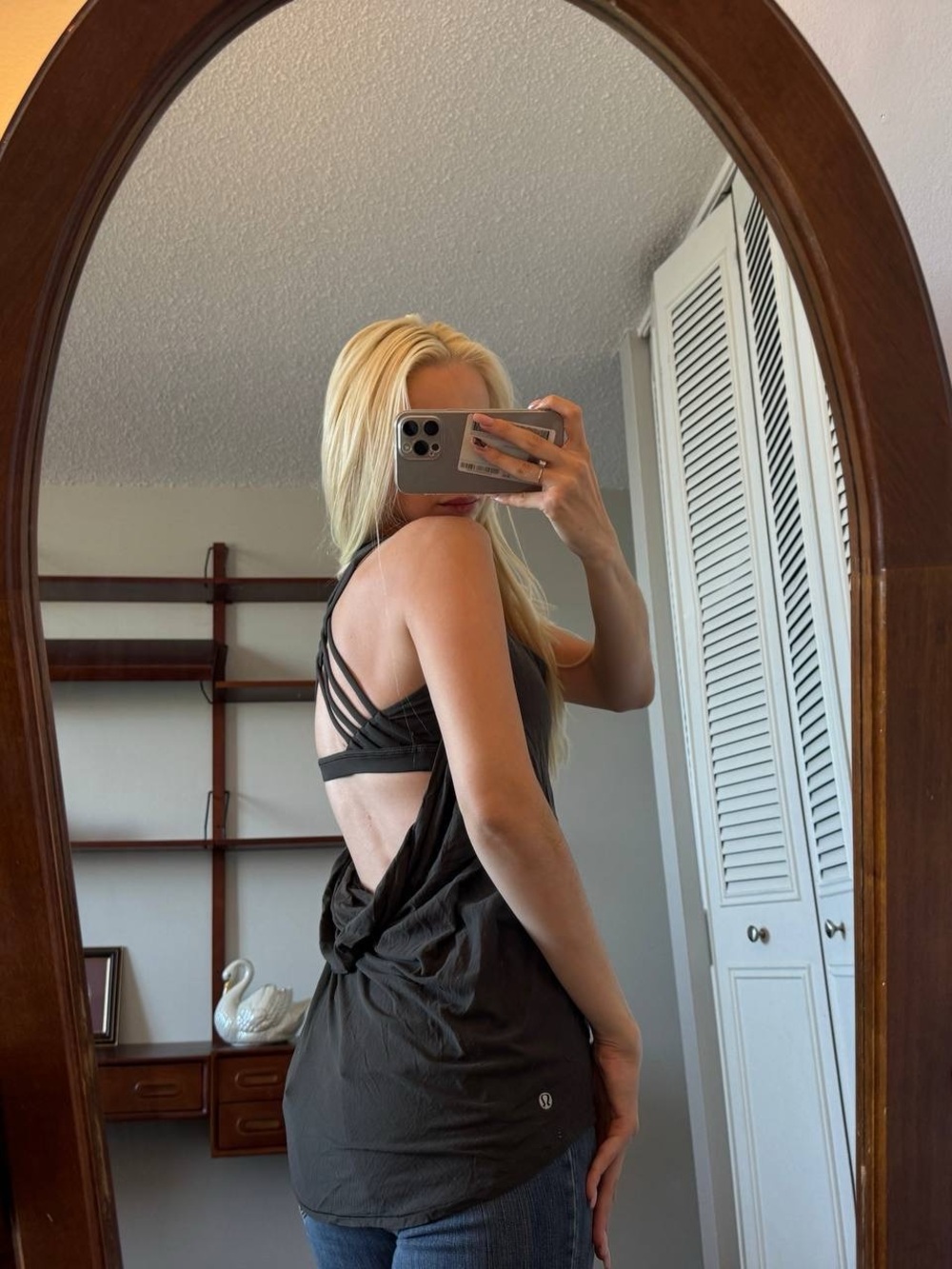 lululemon athletica khaki Open-Back Strappy Tank
